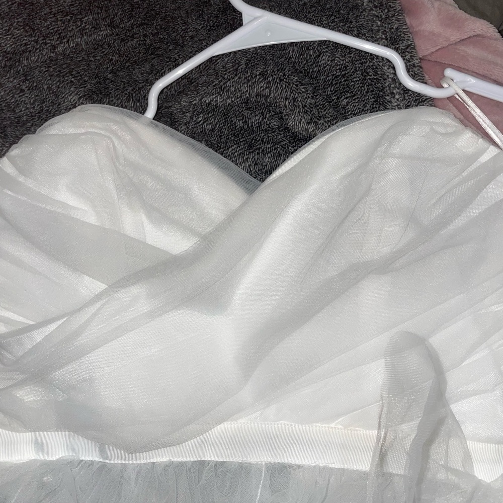 Triple Threads White Tulle Ruffle Dress - Picture 2 of 6